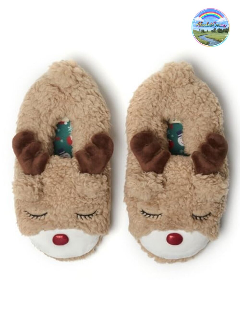 Dearfoams Unisex Memory Foam Holiday Slippers Reindeer Turkey Scuff